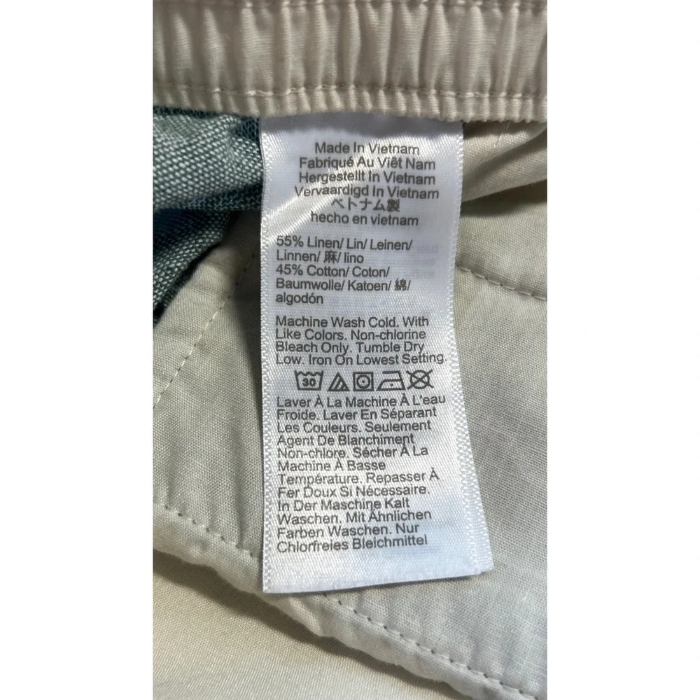 NWT J. CREW Linen Blend Shorts Mens Size L (33x5.5) Light Green Preppy Lagenlook